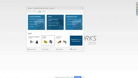 INTRODUCTION TO SOLIDWORKS - Looking at the home screen and parts page!