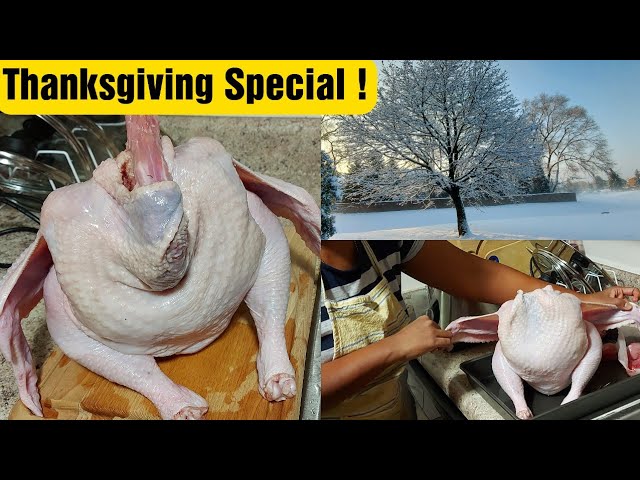 Thanksgiving 2021 with Turkey Roast for Dinner - USA Tamil VLOG - வான்கோழி எப்படி செஞ்சு முடிச்சோம் | Food Tamil - Samayal & Vlogs