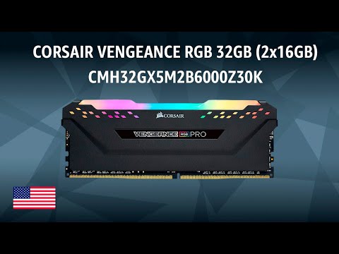 DDR5 RAM CORSAIR VENGEANCE RGB 32GB (2x16GB) CMH32GX5M2B6000Z30K