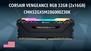 DDR5 RAM CORSAIR VENGEANCE RGB 32GB (2x16GB) CMH32GX5M2B6000Z30K | TEST | English