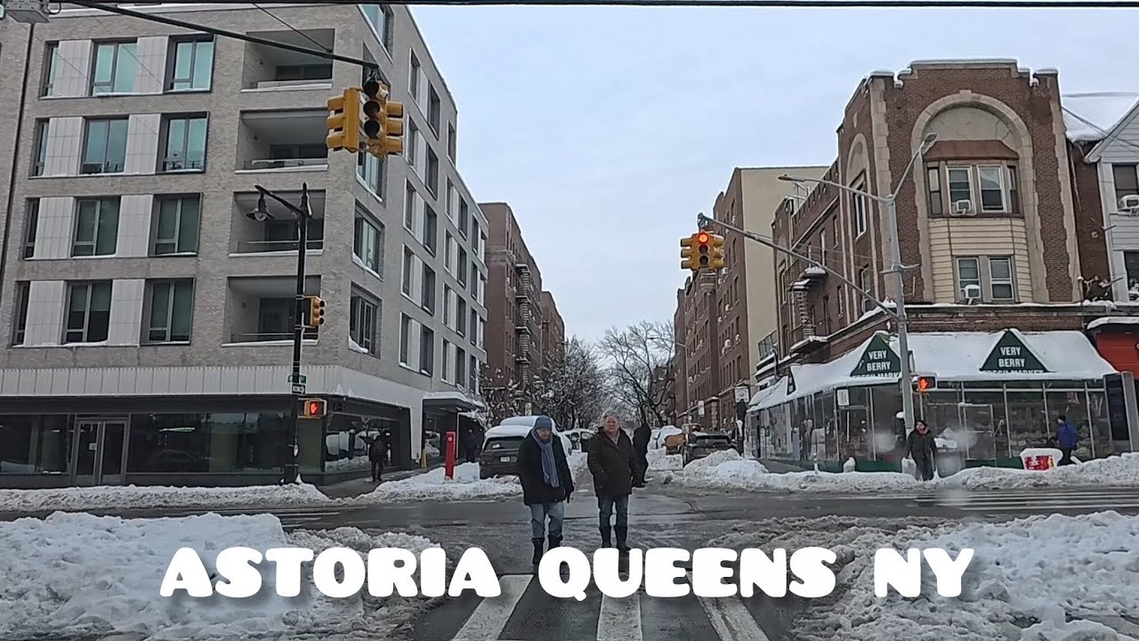 WINTER STORM DRIVE ❄️ASTORIA QUEENS NEW YORK FEB26