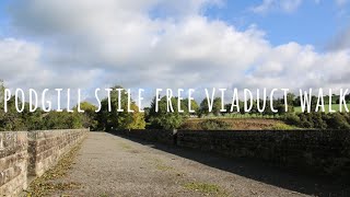 Walking on the Podgill Viaduct in the Yorkshire Dales