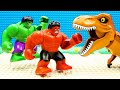 Hulk &amp; Spiderman vs Dinosaur Bulldozer