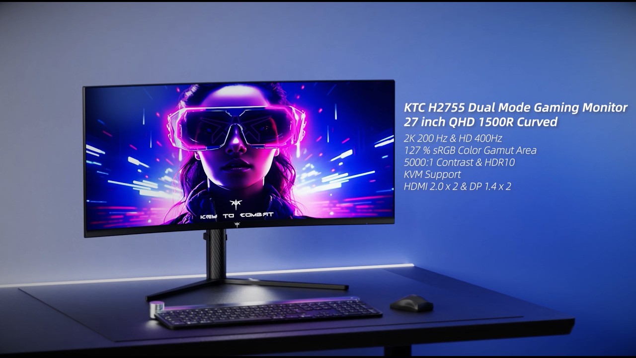 KTC Curved Gaming Monitor 27” 27