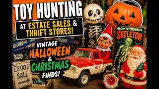 Toy Hunting at Estate Sales & Thrift Stores! Vintage Halloween Christmas & Donkey Kong Finds!