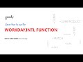 WORKDAY.INTL Function in Excel
