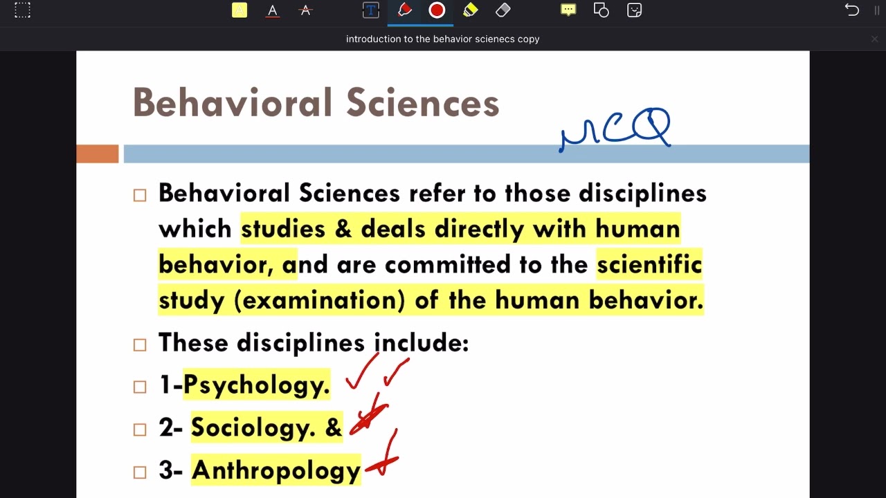 Introduction to behavioral science