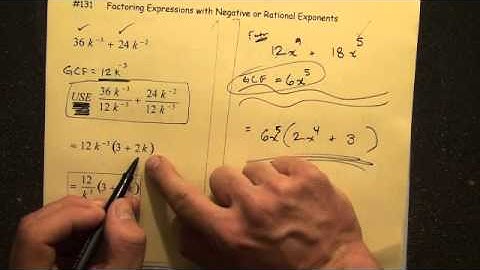 #131 Factoring Expressions with Negative & Rational Exponents