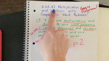 4.OA.A2 Multiplication and Division with Comparisons Word Problems PART 1