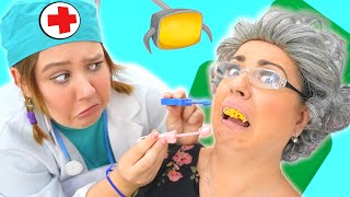 Ruby and Bonnie want to be a dentist and caring for teeth story