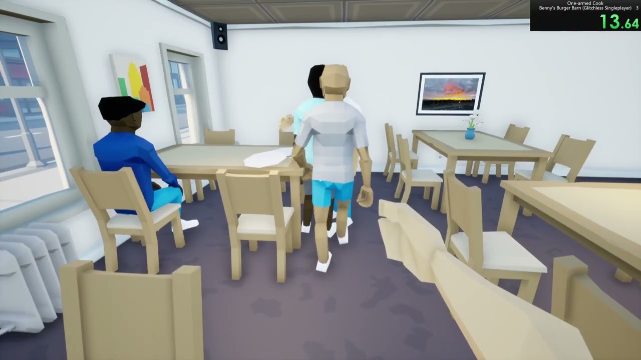 (WORLD RECORD) Benny's burger bar Multiplayer any% 45.867 - One-armed cook