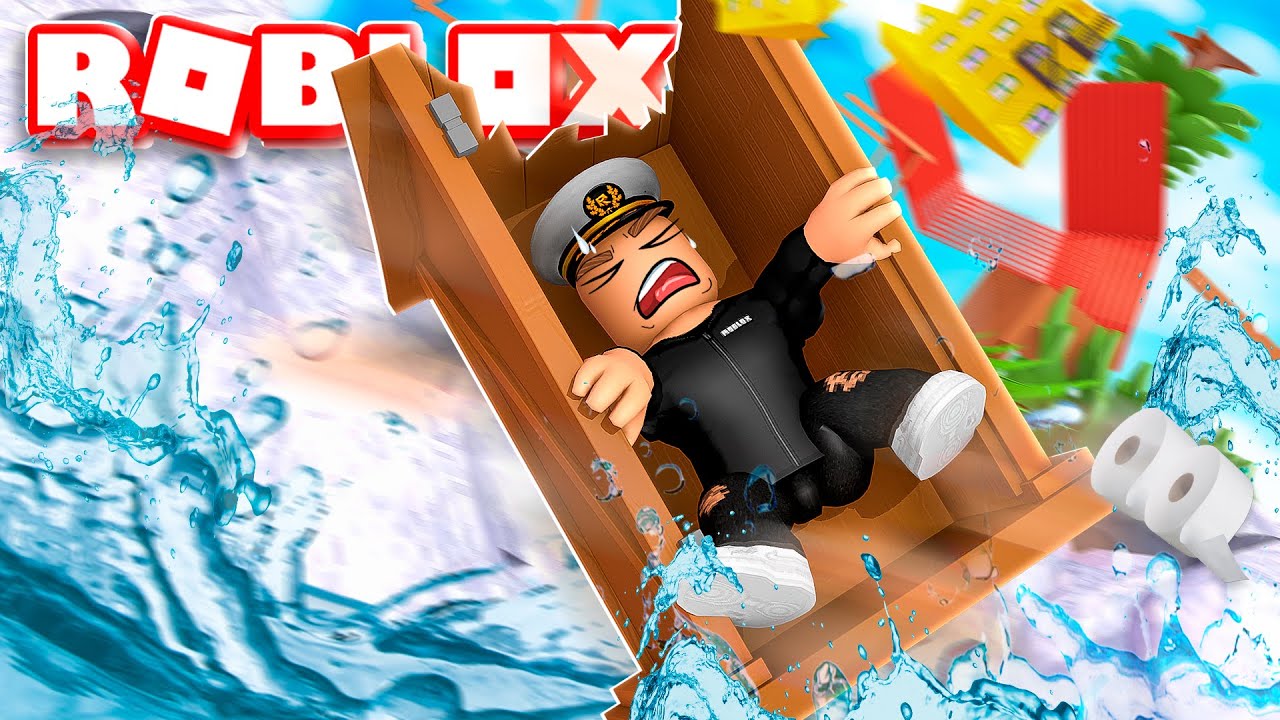 SLIDING down DANGEROUS SLIDES in ROBLOX - YouTube