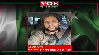 Shahid Afridi Former Captain Pakistan Cricket Team Wishes Pakistanicelebrities Voice Of Nation.