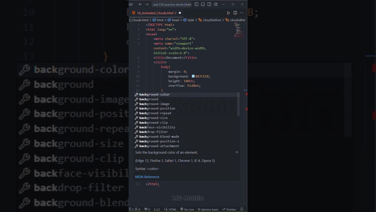 Animated Clouds | HTML CSS