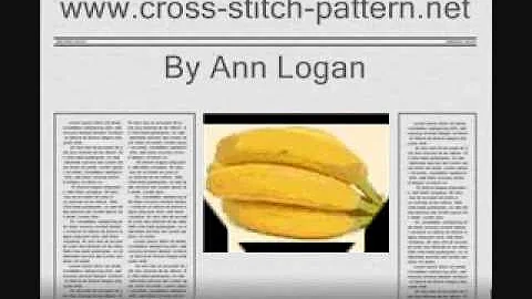 Free Fruits Cross Stitch Patterns by Ann Logan.