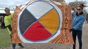 Protesters March Against Line 3 Pipeline During Indigenous Peoples