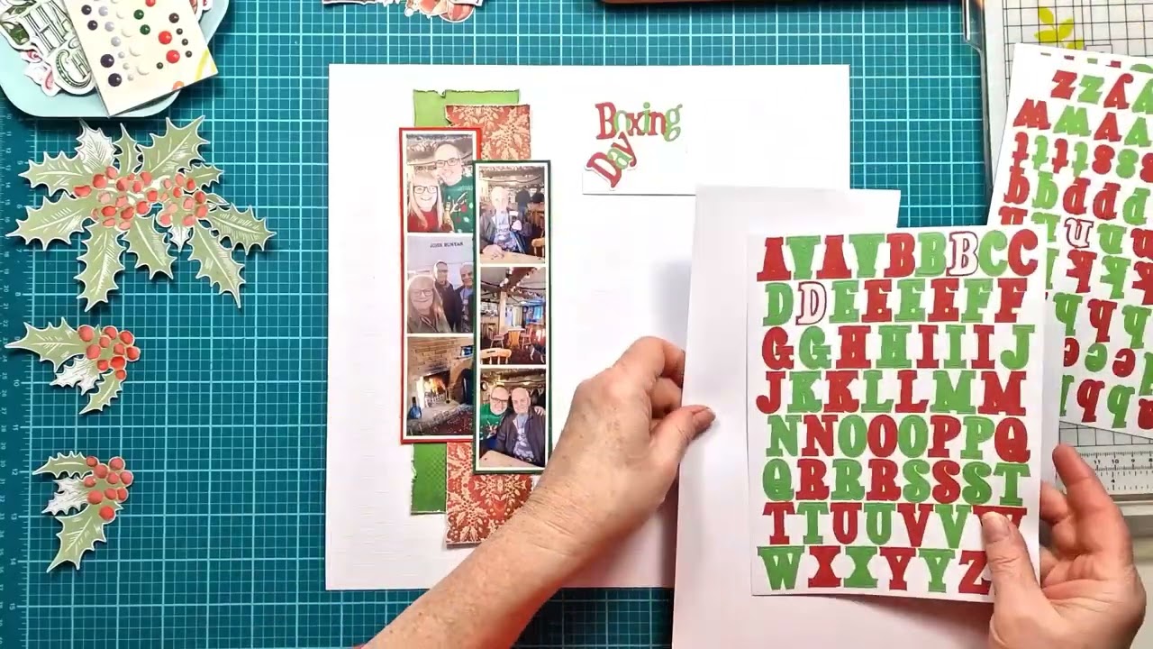 How to Scrapbook Your Christmas Photos | Vintage Christmas Layout