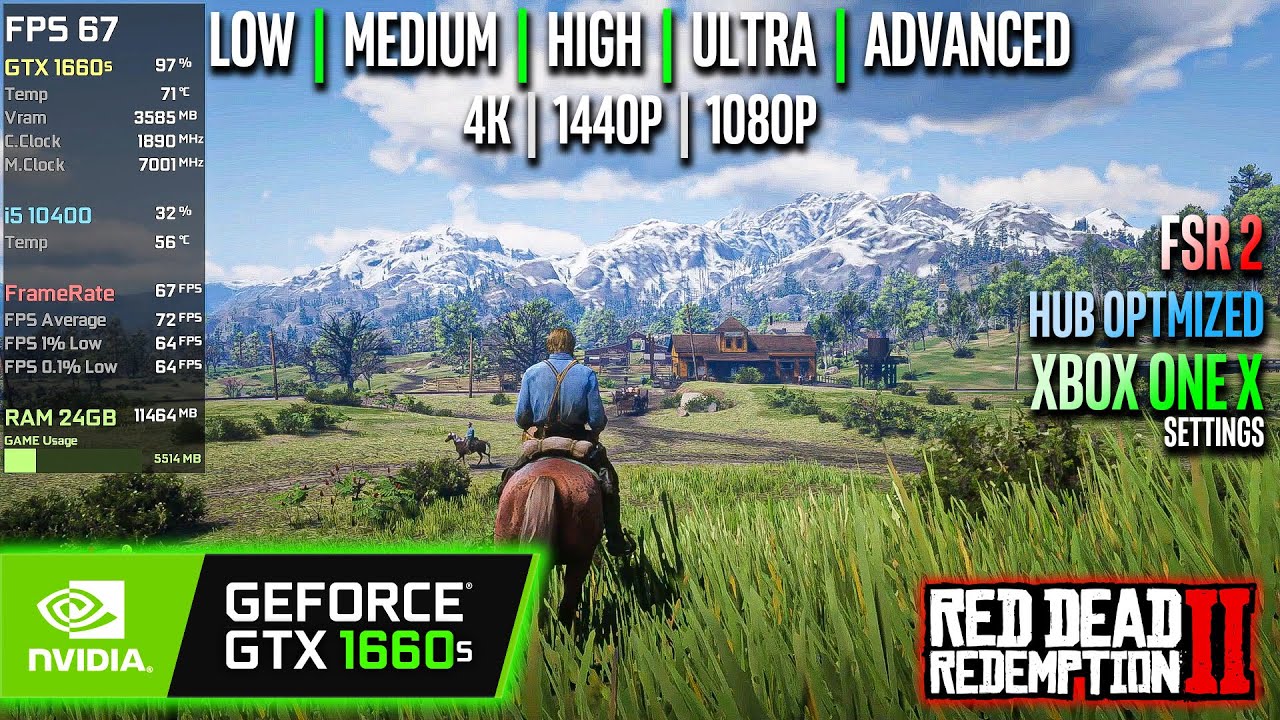 Red Dead Redemption 2, GTX1660super