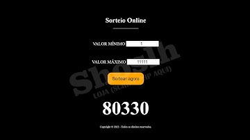 Sistema de Sorteio com HTML e JavaScript