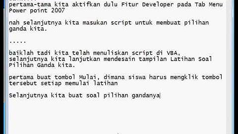 Membuat Soal Pilihan Ganda Interaktif PowerPoint VBA Bagian 2