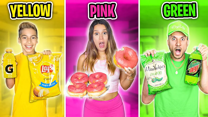 EATING ONLY ONE COLORED FOOD For 24 HOURS!  | The ...