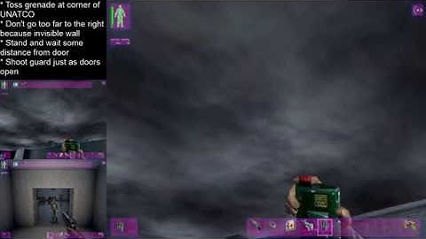 Deus Ex speedrun: UNATCO gas grenade skip guide