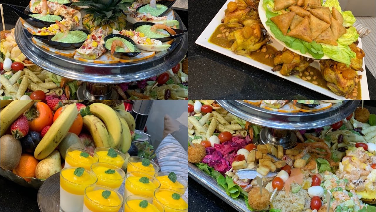 عراضة مغربية بكل تفاصيلها / سلطة غنية / كوكلي معمر بالقمح و الفواكه الجافة/ بانا كوتا منعشة بالمانج