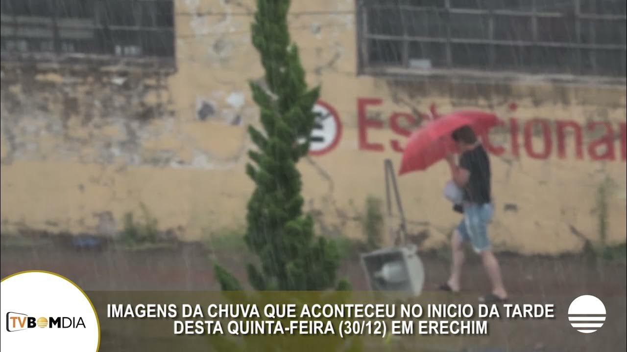 Imagens da chuva em Erechim no inicio da tarde desta quinta-feira (30) em  Erechim 