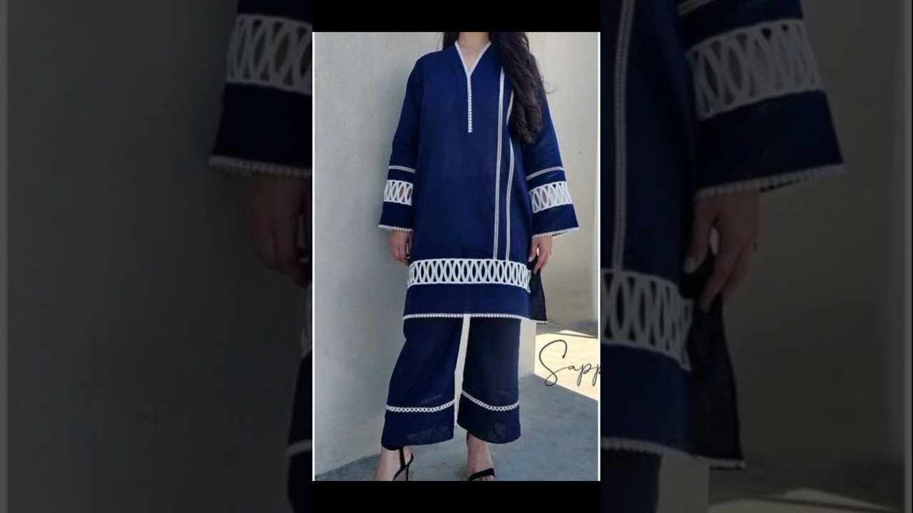 cotton plan dress with lace design ideas 2025 