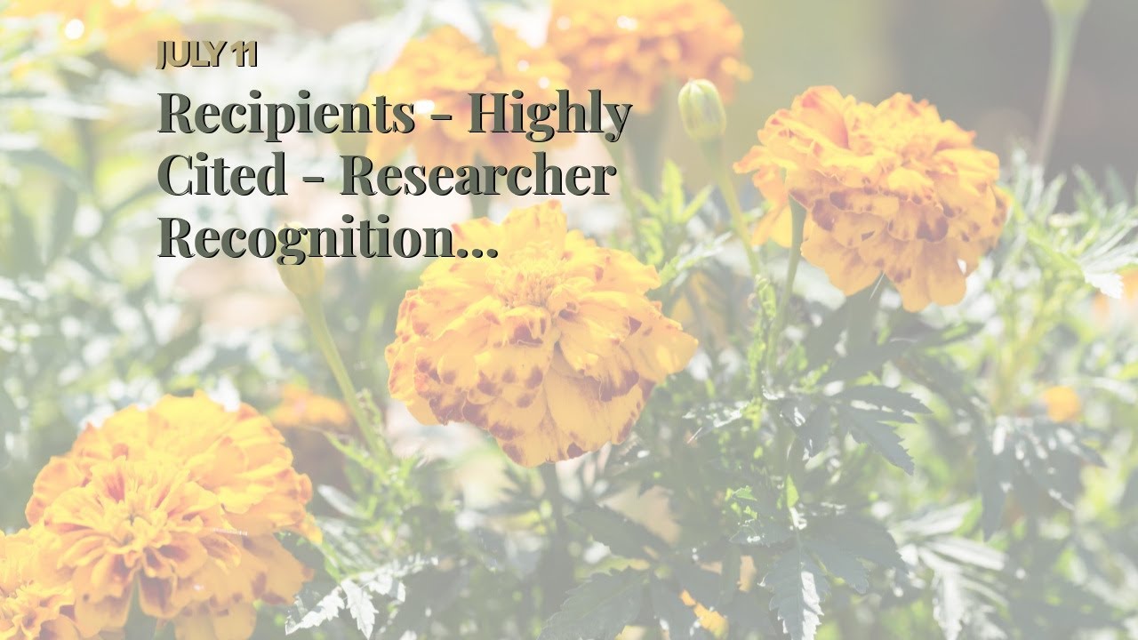 Recipients - Highly Cited - Researcher Recognition Fundamentals Explained