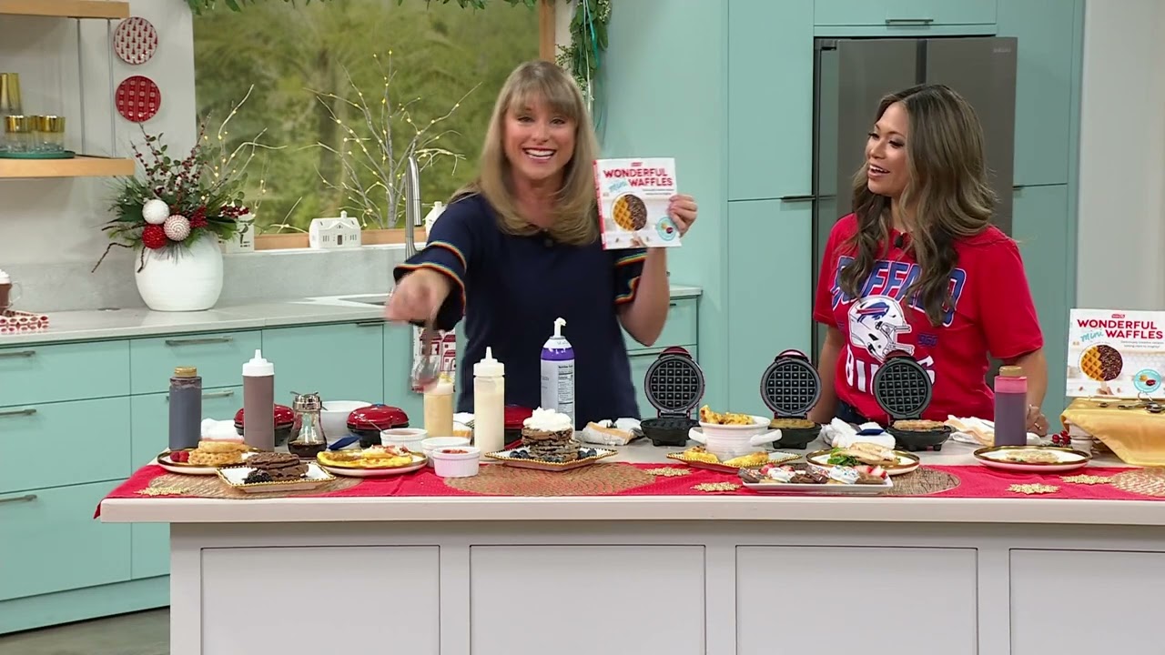 DASH Mini Waffle Maker Gift Set with Measuring Spoons   ...