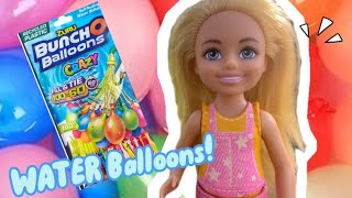 Water Balloons!! Barbie and Her Sisters | Bunch O’ Balloons!!