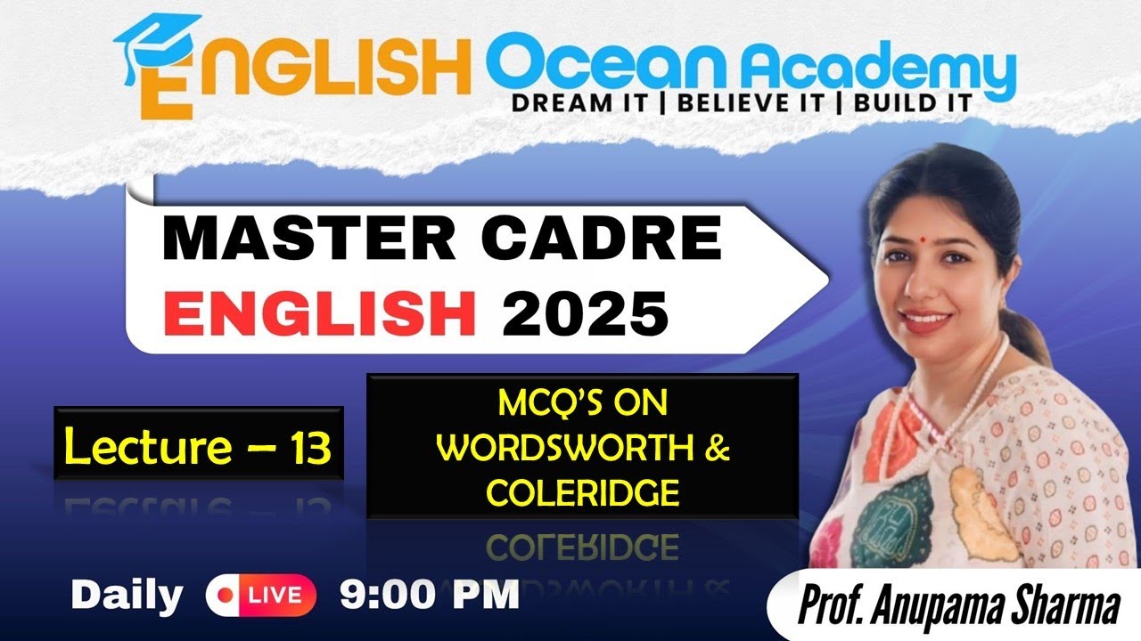 Master Cadre English Preparation | MCQ Lecture 13 | English Ocean Academy 