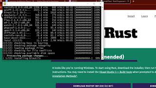 Install Rust on windows without downloading Visual C++ build tools