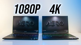 1080p or 4K Laptop? Gigabyte Aero 15x Comparison
