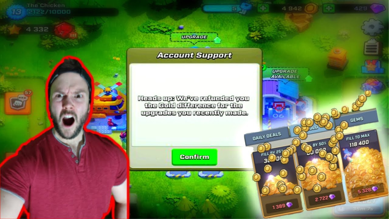 FREE GOLD FROM SUPERCELL & HQ 7 UPGRADE! // Rush Wars