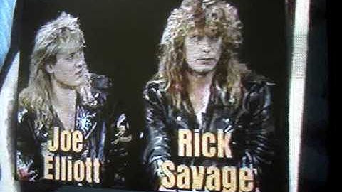 Def Leppard Interview Joe Elliott and Rick Savage 1988
