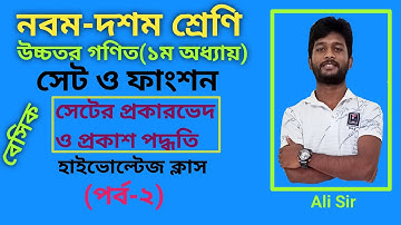Class 9-10 Higher Math Chapter 1।।সেট ও ফাংশন [পর্ব-২]। উচ্চতর গণিত  ৯ম-১০ম শ্রেনী।।সেটের প্রকারভেদ।