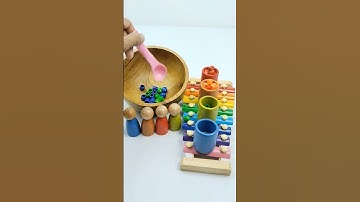 Satisfying Sorting Colorful Beads ASMR videos🥳  #shorts #satisfying #asmr #coloring #toys