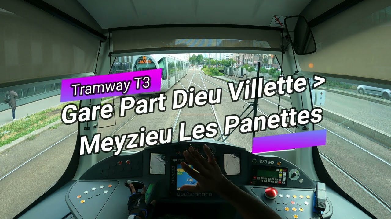[POV 4K Tram Cabview]  [Tramway T3 direction Meyzieu] [Réseau TCL Lyon] [Alstom Citadis]