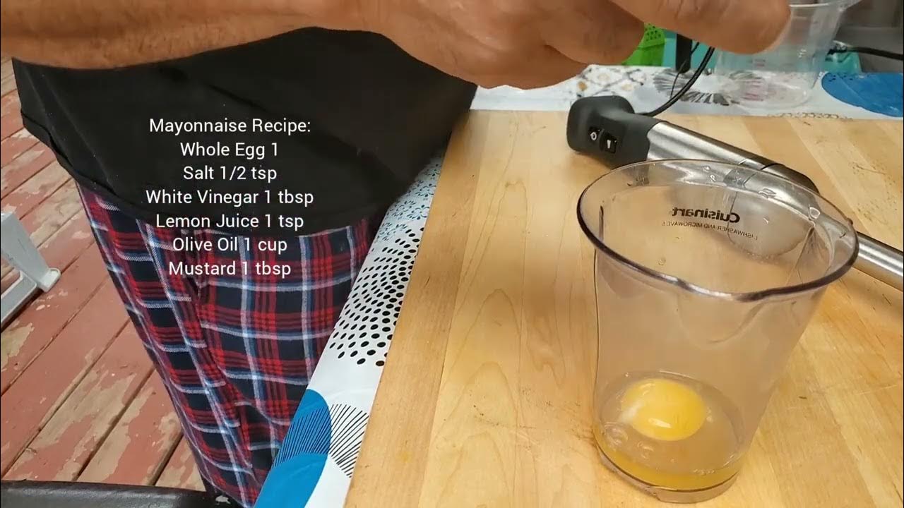 Home Made Mayonnaise and Hummus Recipe Using Vitamix Hand Blender YouTube