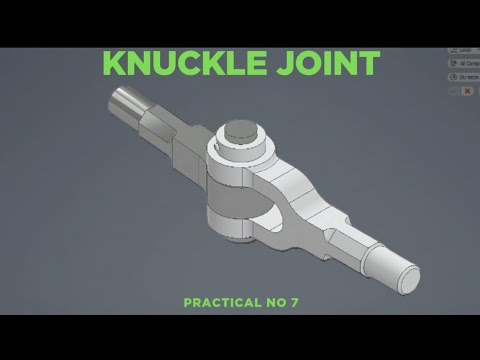 Knuckle Joint assembly and exploded view in inventor - YouTube