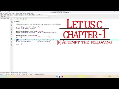 Let us C _ Chapter -1_All questions solve | in C language. Ramesh`s basic salary is input ~