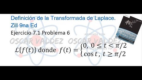 Exercises 7.1 Problem 6 Dennis G. ZILL ED 9th Ed. Laplace Transform