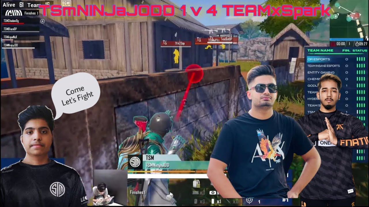 TSmNINJaJODD 1 v 4 TEAMxSpark |NinjaJodd On 🔥 In BMOC GRAND FINALS| 