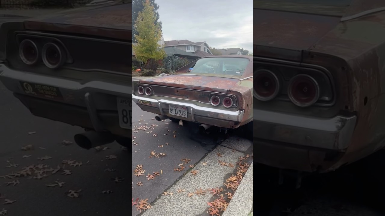 Ratty 1968 Dodge Charger 440 big block exhaust Mopar muscle Plymouth roadrunner Cuda barracuda 383