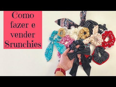 DIY diversos tipos de Scrunchie para vender - How to Make Scrunchies - Free Pattern Included