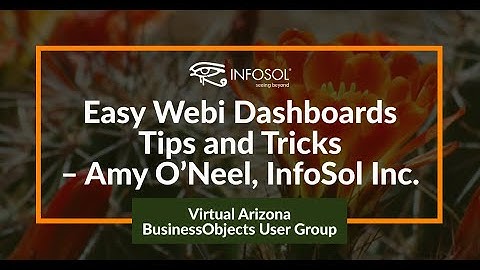 Easy Web Intelligence Dashboards Tips and Tricks