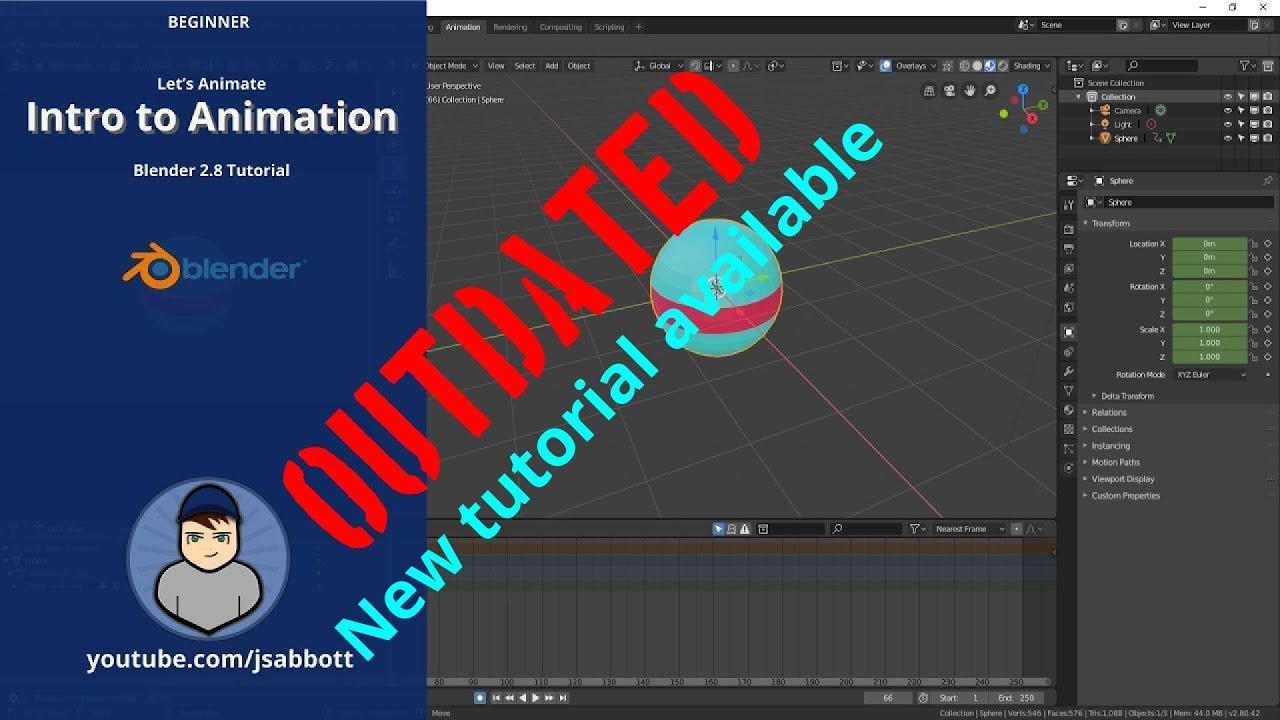Let S Animate Intro To Animation Blender 2 8 Tutorial Olde Tinkerer Studio
