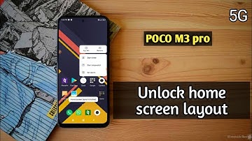 Ulock 🔓 poco m3 pro 5G home screen layout is locked how to unlock icon not moving